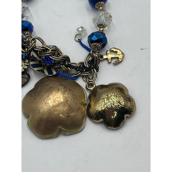 Betsey‎ Johnson Yacht Club Spectator Sailboat Multicolor Half Stretch Bracelet - Picture 8 of 10